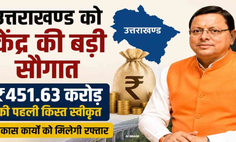 Uttarakhand News- उत्तराखण्ड को केंद्र की बड़ी सौगात: पूंजीगत विकास कार्यों के लिए ₹451.63 करोड़ की विशेष सहायता मंजूर….